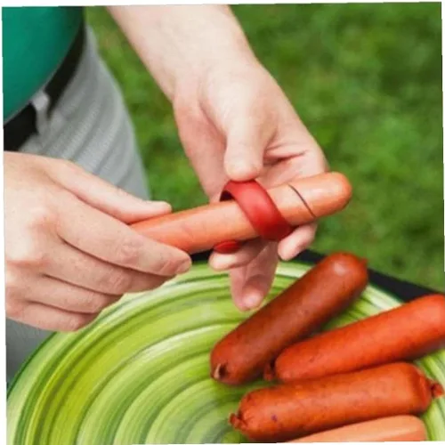 Miniatura 4 de 2 unids Manual Hot Dogs Salchicha Espiral Cortador Cortador Cocina Gadget Fruta Vegetal Herramientas