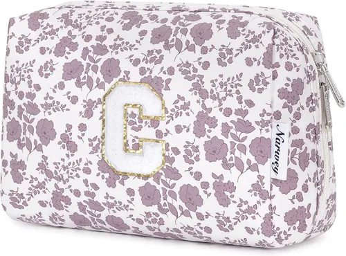 Miniatura 65 de Narwey Bolsa de maquillaje con inicial, regalos de graduación para adolescentes, niñas, niños y adolescentes, cosas de moda de 6 a 18 años, bolsa