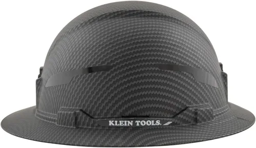 Miniatura 11 de Casco duro Klein Tools, con borde completo no ventilado, patrón KARBN premium, Clase E, probado hasta 20kV, banda acolchada que absorbe el sudor