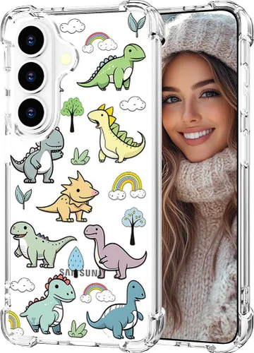Miniatura 76 de Hungo Funda compatible con Samsung Galaxy S23 con diseño floral y bonito diseño transparente, femenino para mujeres y niñas, con hermoso clavel