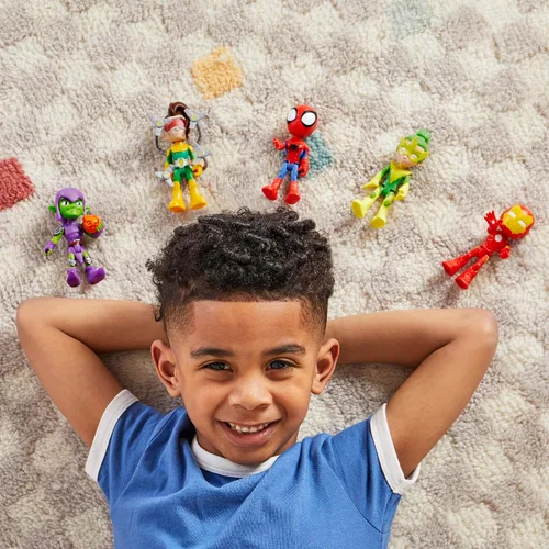 Miniatura 7 de Spidey y sus increíbles amigos Hasbro Marvel, paquete de amigos y enemigos, 5 figuras de acción, 4 pulgadas, juguetes de superhéroes preescolares