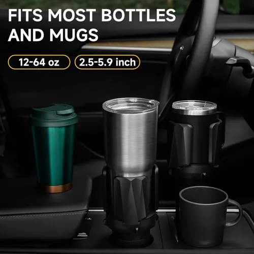 Miniatura 3 de DYLEN Expansor de portavasos para automóvil, adaptador de expansor para automóvil con brazos expandibles, se adapta a Yeti, HydroFlask, Stanley
