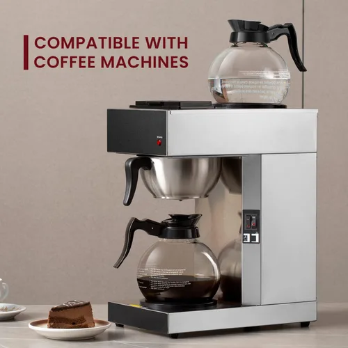 Miniatura 3 de SYBO Decantador para cafetera, 12 tazas de cristal para café, color negro