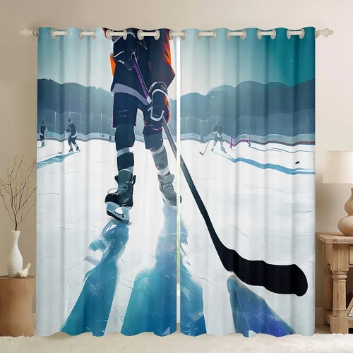 Miniatura 30 de Feelyou Cortinas opacas con estampado de leopardo para dormitorio, sala de estar, safari, cortinas de oscurecimiento de habitación con purpurina
