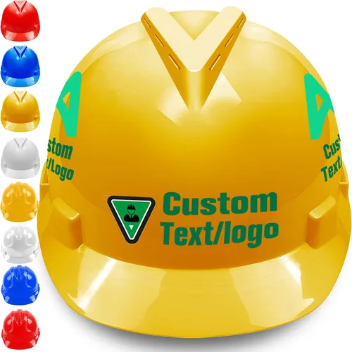 Miniatura 15 de Casco de seguridad personalizado para hombre, logotipo personalizado, construcción, casco, suspensión para el trabajo, hogar, protección