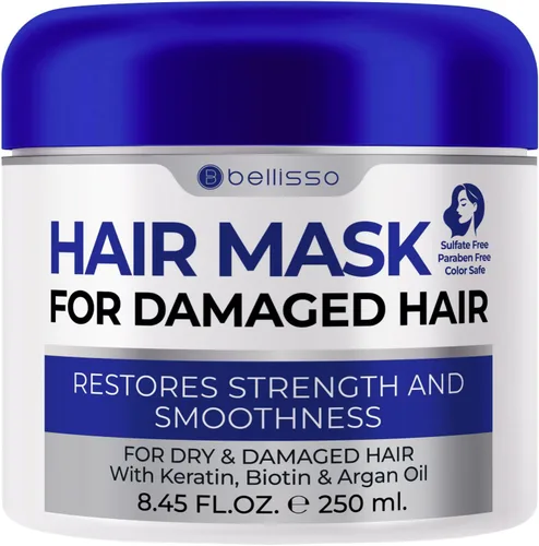 Miniatura 9 de Mascarilla de queratina para el cabello - Acondicionador profundo hidratante libre de sulfato para cabello seco, dañado y con puntas abiertas