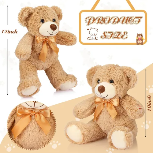 Miniatura 3 de Liliful Oso de Peluche de 12 Pulgadas con Grabación de Voz Memorial Oso de Peluche Grabable Conmemorativo de 30 Segundos Animal de Peluche Grabadora