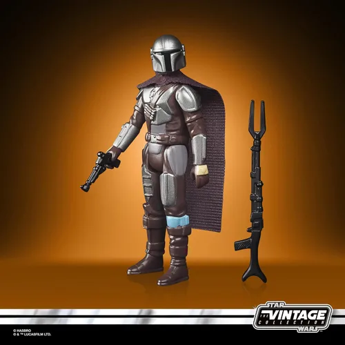 Miniatura 4 de STAR WARS Retro Collection The Mandalorian (Beskar) - Figura de acción coleccionable de The Mandalorian a escala de 3.75 pulgadas, accesorios