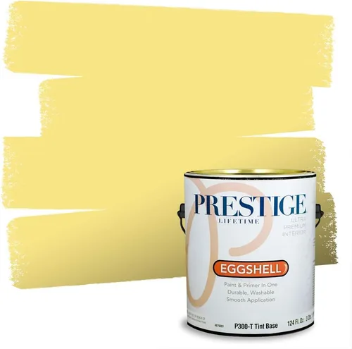 Miniatura 146 de PRESTIGE Pinturas Pintura Exterior e Imprimación En Uno, 1 Galón, Satinado, Pareja Comparable de Benjamin Moore* Amarillo* 320BM-PCM