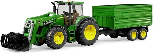 Miniatura 7 de Bruder 09828 John Deere 7R 350 con cargador frontal y remolque
