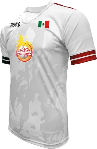 Miniatura 2 de Jersey México Diablos Rojos del México 100% Poliéster BlancoGris_Hecho en México