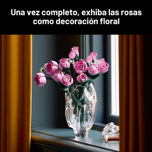 Miniatura 7 de LEGO Botanicals 10374 - Ramo de rosas artificiales, bloques de construcción para adultos, mayores de 18 años, regalos para cumpleaños para ella