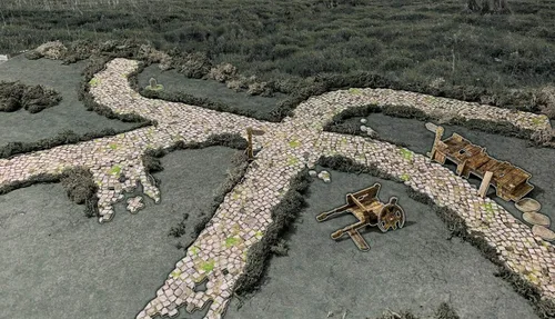 Miniatura 2 de Battle Systems BSTFWA005 Río y Carreteras Escenas Modulares de Fantasía - Perfecto para Juegos de Rol y Wargames - Terreno de Mesa Multinivel