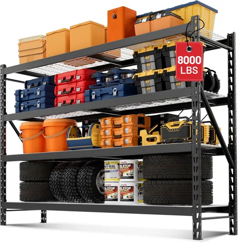 Miniatura 11 de WORKPRO Estantería de almacenamiento de metal de 5 niveles, 48 pulgadas de ancho x 24 pulgadas de profundidad x 72 pulgadas de alto, estante