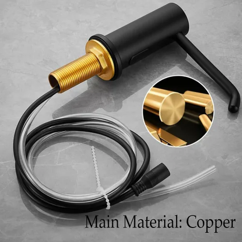 Miniatura 2 de Dispensador automático de jabón sin contacto con capacidad de 33.8 fl oz, sensores infrarrojos, dispensador de jabón integrado para fregadero, baño