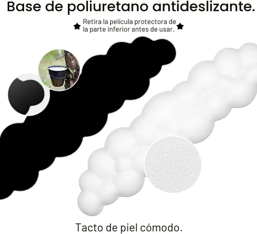 Miniatura 6 de JIKIOU Reposamuñecas para Teclado Cloud de Cuero Mejorado, Reposamuñecas Cloud con Base de PU Antideslizante, Cómodo Reposamuñecas de Espuma