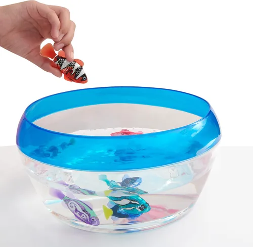 Miniatura 6 de Robo Alive Pez Robótico Robo Fish Peces Robóticos Nadadores (Azul + Rojo Paquete de 2) por ZURU Activado por Agua, Cambia de Color, Viene