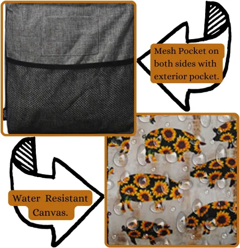 Miniatura 460 de NGIL Bolsa de comestibles reutilizable extra grande plegable de gran tamaño para comestibles, almacenamiento, picnic, playa, Bronco-negro occidental