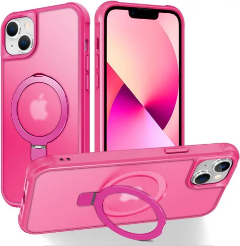 Miniatura 123 de CHAOFEnG Funda magnética compatible con iPhone 11 con soporte, prueba de caídas de grado militar, compatible con imán, anillo translúcido, parte