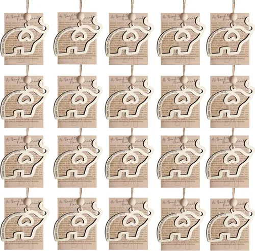 Miniatura 12 de Adorno de elefante de la amistad con tarjeta de regalo, regalos de cumpleaños para mejores amigas para mujeres, adorno colgante decorativo