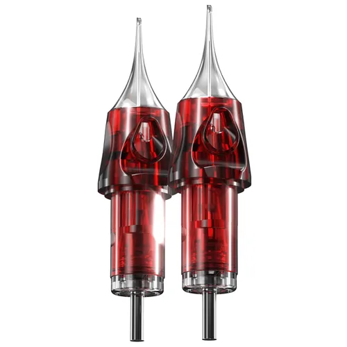 CNC 3RL Cartucho de agujas de tatuaje 20 Uds #10 Bugpin agujas desechables Round Liner con membrana EN04-20-1003RL Rojo