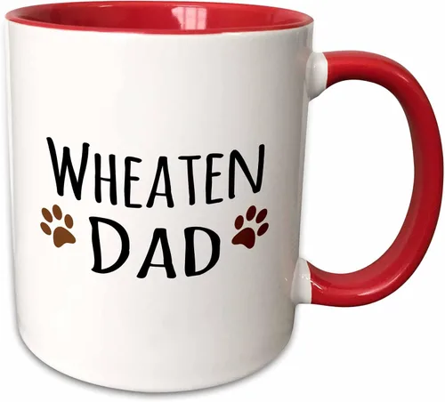 Miniatura 8 de 3dRose inspirationzstore Pet Designs – Wheaten perro Dad – Soft Coated Wheaten Terrier – Doggie by Breed Doggy Lover – Titular café huellas – Tazas