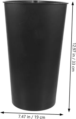 Miniatura 8 de Florero de plástico, negro, 20 oz