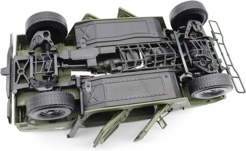 Miniatura 7 de Fisca - Modelo de coche a escala 1/18 de metal fundido a presión, vehículo militar blindado, camión de campo de batalla