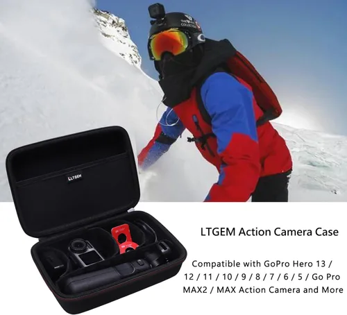 Miniatura 4 de LTGEM - Funda para cámara de acción compatible con GoPro Hero 13/12 / 11/10 / 9/8 / 7/6 / 5 / Go Pro MAX2 / MAX/Mission 1 PRO Action Camera, bolsa