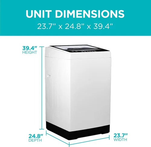 Miniatura 5 de BLACK+DECKER Lavadora portátil de 3.0 pies cúbicos, lavadora de capacidad de 26.5 libras, 6 ciclos, adaptador de fregadero de conexión rápida