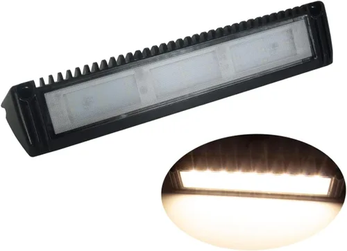 Miniatura 9 de Raycharm Lámpara LED para toldo exterior de RV de 18", 40° de ángulo hacia abajo, luz blanca cálida de 3000 K, 12V/24V CC, alto rendimiento