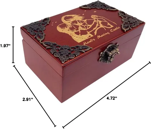 Miniatura 6 de Youtang - Caja de música de joyería con espejo, caja de música tallada en madera con mecanismo de cuerda, caja de regalo para cumpleaños, Movimiento