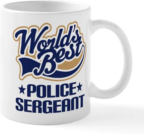 Miniatura 67 de CafePress Taza de café de cerámica de 11 oz (11.0 fl oz) de Police Mom