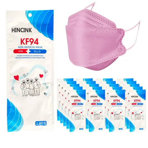 Miniatura 14 de [Paquete de 30] Mascarillas Kf94 negras [empaquetadas individualmente], unisex, máscara de 4 capas, estilo triple plegable para adultos y mayores