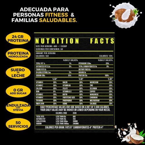 Miniatura 7 de Proteína ISO sabor crema de coco... (CREMA DE COCO, 4.4 lbs)