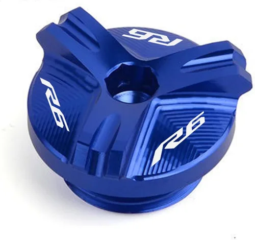 Miniatura 7 de Tapa de tapón de llenado de aceite de motor CNC para motocicleta, compatible con Yamaha YZF R1 R3 R6 YZFR1 1998-2020 YZFR3 2015-2021 YZFR6 YZFR6S R1