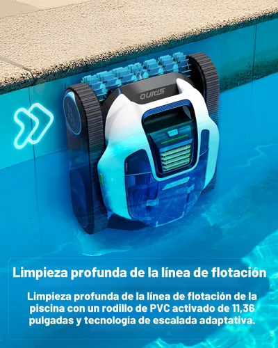 Miniatura 4 de Spino E1 - Limpiador robótico inalámbrico para piscina, robot de piscina para limpieza de paredes y líneas de flotación, camino de arco inteligente