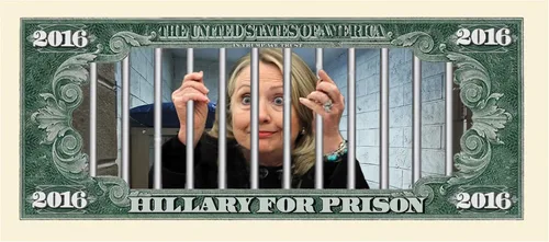 Miniatura 3 de Paquete de 50 billetes de dólar de edición limitada Hillary For Prison 2016, altamente coleccionable, divertido para demócratas o republicanos
