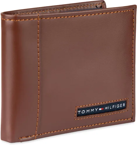 Miniatura 51 de Tommy Hilfiger Cartera de piel auténtica para hombre con ventana de identificación y múltiples ranuras para tarjetas