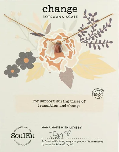 SoulKu Collar hecho a mano, joyería de empoderamiento con cristal curativo, joyería inspiradora para mujeres, regalos para mamá y hermana, extensor