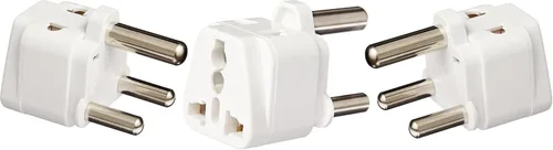 Miniatura 17 de Adaptador de enchufe de alimentación universal de 2 entradas, paquete de 3 unidades, tipo B, certificado CE para teléfonos móviles, portátiles
