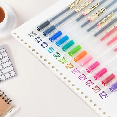 Miniatura 4 de Penagic - Bolígrafos de gel de 12 colores, punta fina de bola, bolígrafos de tinta de 0.020 in para tomar notas para suministros de papelería Surtido