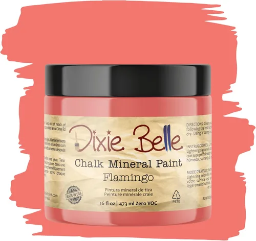 Miniatura 93 de Dixie Belle Paint Company - Pintura con acabado de tiza para muebles, color negro (Caviar), 1 galón, 128 fl oz, pintura mineral color rosa intenso