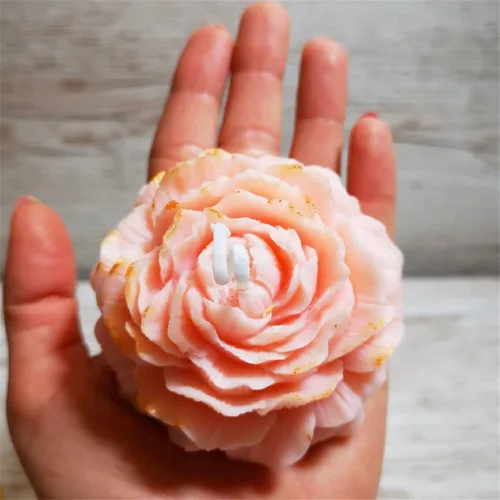 Miniatura 5 de Molde de silicona para velas de flores de peonía, molde de jabón, fondant, chocolate, pastel, dulces, resina epoxi, yeso, arcilla, herramientas