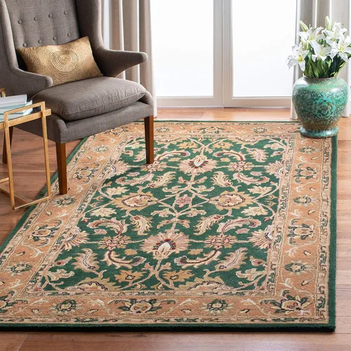 Miniatura 41 de Safavieh colección Heritage HG628A - tapete oriental tradicional hecho a mano de lana verde oscura y dorada, Lana, negro / beige (Black/ Beige)