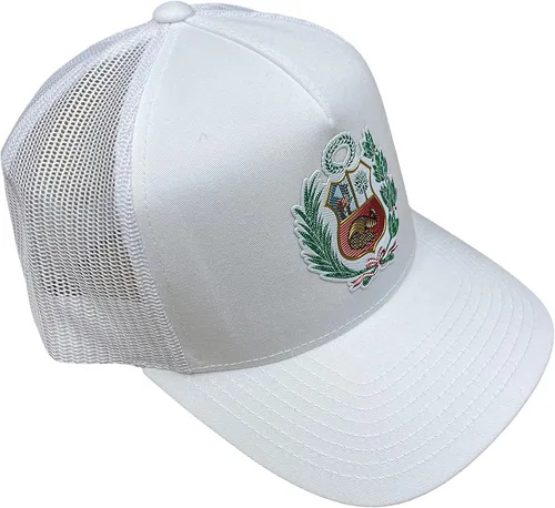 Miniatura 3 de PeruCoUSA Gorra Peru Escudo - Gorra de malla de camionero ajustable - Gorras de Peru