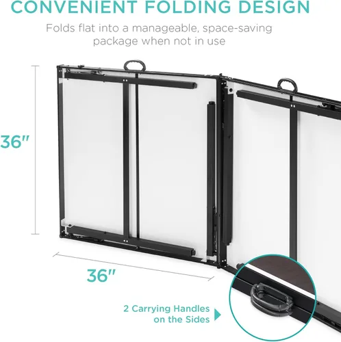 Miniatura 4 de Best Choice Products Mesa de ping pong portátil, de tamaño mediano, plegable, para interiores y exteriores, con 2 paletas, 4 pelotas incluidas