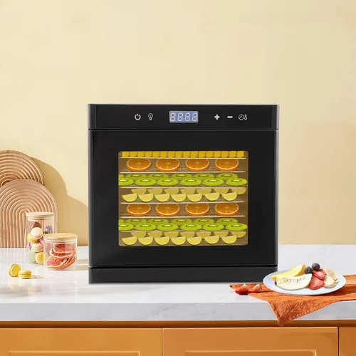 Miniatura 4 de Deshidratadores mejorados para alimentos y cecina, secadora deshidratada de 700 W, máquina secadora de bandejas de acero inoxidable 8/6
