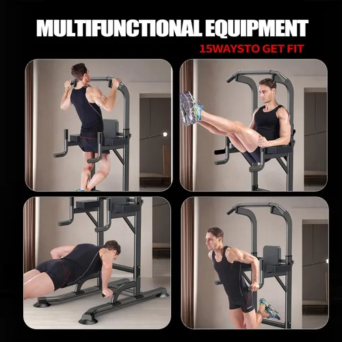 Miniatura 7 de K KiNGKANG Torre de Potencia Ajustable para Gimnasio en Casa - Estación Multifuncional de Dominadas y Fondos para Entrenamiento de Fuerza