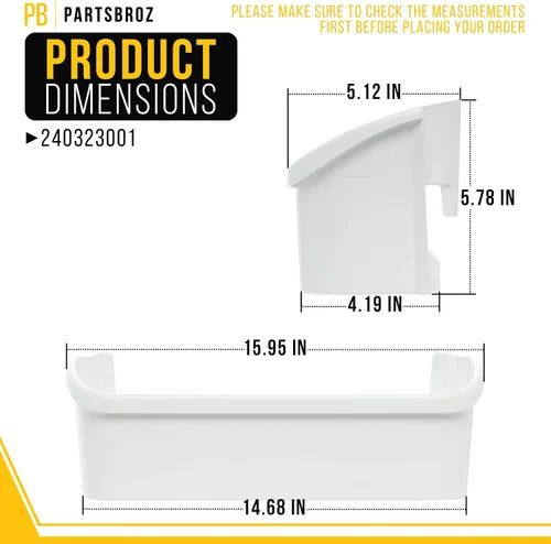 Miniatura 2 de 240323001 Frigidaire Puerta Contenedor Refrigerador Repuestos Parte Kenmore Electrolux FFHS2611PFEA FFSS2614QS6A FFHS2622MSF FFSS2614QS4A